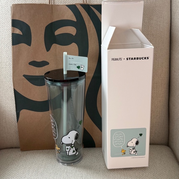 New Peanuts Joe Kind Snoopy Starbucks Stainless Steel and Plastic Tumbler - Picture 7 of 8